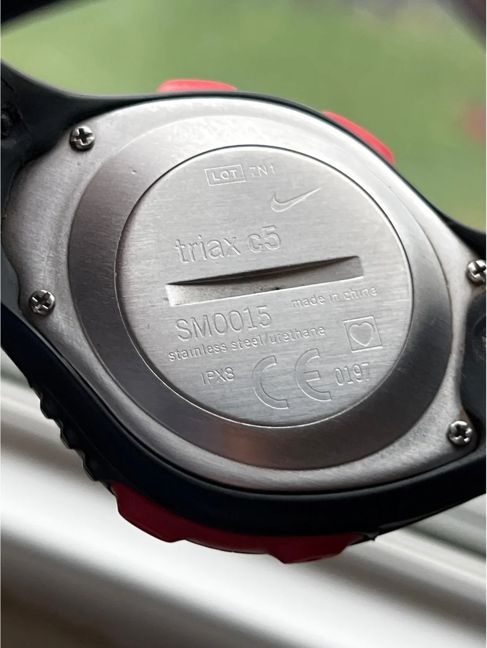 Nike Triax G5 Digital Sports Watch Black and Red Water Resistant
